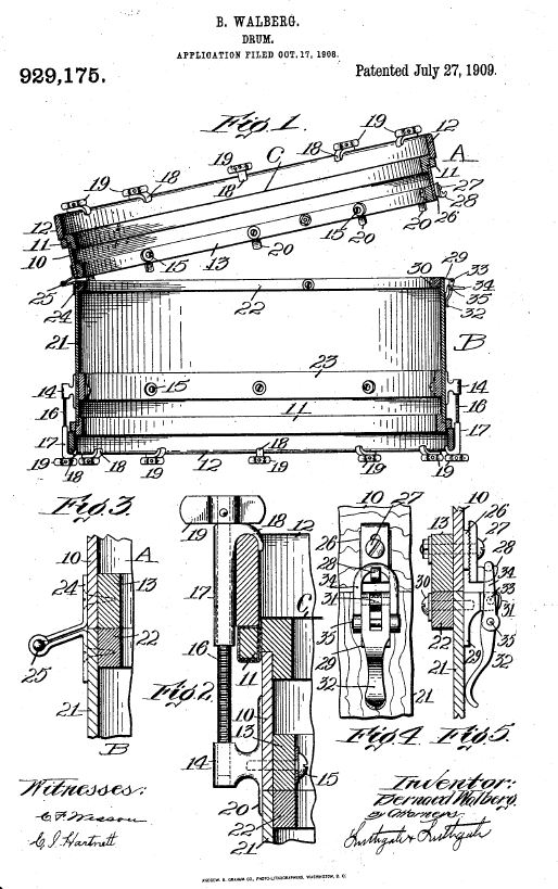 Patent US929175 - CarryAll Bass Drum.JPG